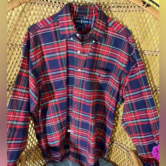 Ralph Lauren Men’s Big Shirt Plaid Size L - Picture 1 of 6